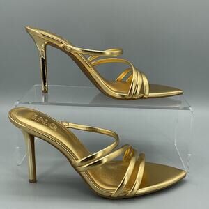 INC Women’s Larmina Pointed Toe Dress Sandals Gold Size 7.5M